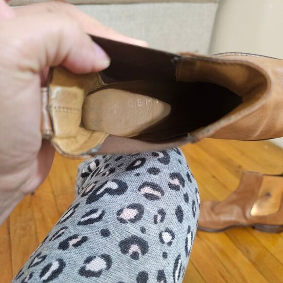 M Gemi Leather Ankle Boot Booties Brown Womens 37 - Picture 9 of 9